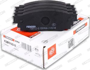 Ferodo FDB5122-D - Тормозные колодки, дисковые, комплект autospares.lv