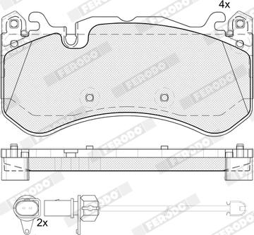 Ferodo FDB5361 - Тормозные колодки, дисковые, комплект autospares.lv