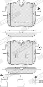 Ferodo FDB5362 - Тормозные колодки, дисковые, комплект autospares.lv