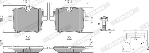 Ferodo FDB5302 - Тормозные колодки, дисковые, комплект autospares.lv