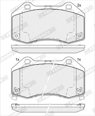 Ferodo FDB5382 - Тормозные колодки, дисковые, комплект autospares.lv