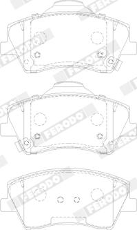 Ferodo FDB5205 - Тормозные колодки, дисковые, комплект autospares.lv