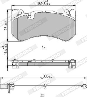 Ferodo FDB5233 - Тормозные колодки, дисковые, комплект autospares.lv