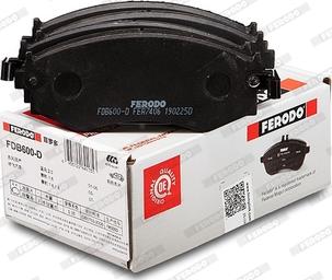 Ferodo FDB600-D - Тормозные колодки, дисковые, комплект autospares.lv