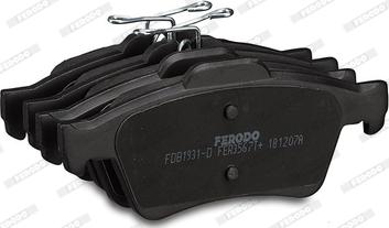 Ferodo FDB1947-D - Тормозные колодки, дисковые, комплект autospares.lv