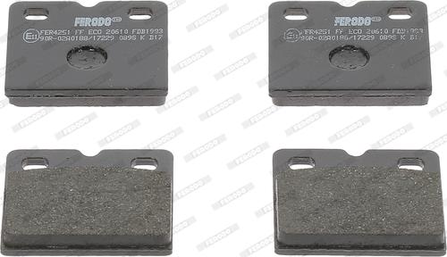 Ferodo FDB1983 - Тормозные колодки, дисковые, комплект autospares.lv