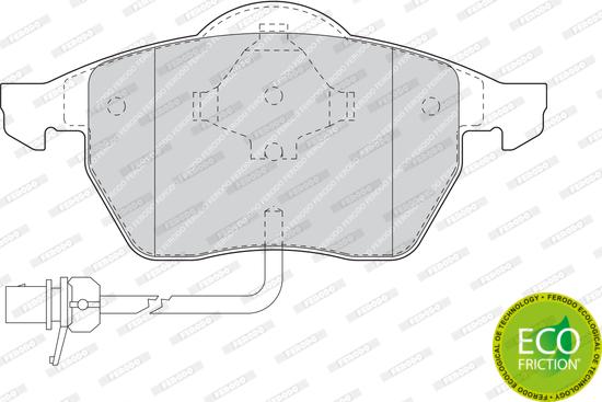 Ferodo FDB1496 - Тормозные колодки, дисковые, комплект autospares.lv