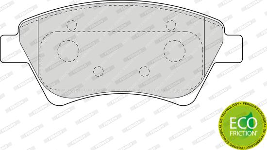 Ferodo FDB1544 - Тормозные колодки, дисковые, комплект autospares.lv