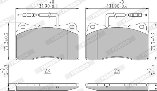 Ferodo FDB1545 - Тормозные колодки, дисковые, комплект autospares.lv