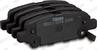 Ferodo FDB1693-D - Тормозные колодки, дисковые, комплект autospares.lv