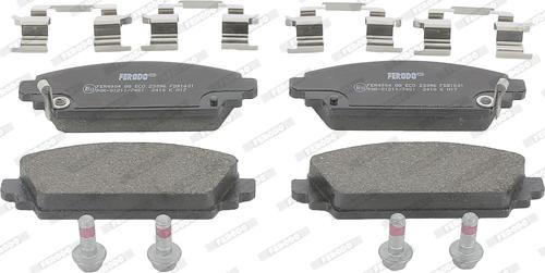 Ferodo FDB1601 - Тормозные колодки, дисковые, комплект autospares.lv