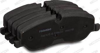 Ferodo FDB1615-D - Тормозные колодки, дисковые, комплект autospares.lv