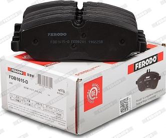 Ferodo FDB1615-D - Тормозные колодки, дисковые, комплект autospares.lv