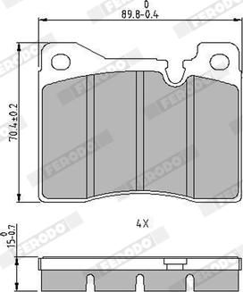 Ferodo FDB161 - Тормозные колодки, дисковые, комплект autospares.lv