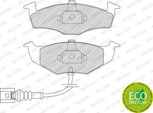 Ferodo FDB1634 - Тормозные колодки, дисковые, комплект autospares.lv