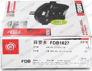 Ferodo FDB1627 - Тормозные колодки, дисковые, комплект autospares.lv