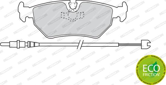 Ferodo FDB1003 - Тормозные колодки, дисковые, комплект autospares.lv