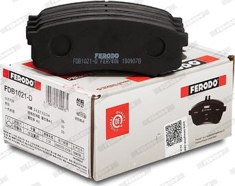 Ferodo FDB1021-D - Тормозные колодки, дисковые, комплект autospares.lv