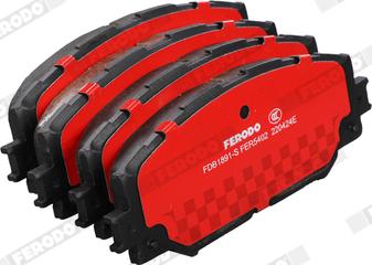 Ferodo FDB1891-S - Тормозные колодки, дисковые, комплект autospares.lv