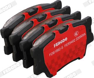 Ferodo FDB1892-S - Тормозные колодки, дисковые, комплект autospares.lv