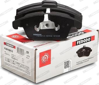 Ferodo FDB1897-D - Тормозные колодки, дисковые, комплект autospares.lv