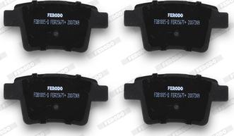 Ferodo FDB1885-D - Тормозные колодки, дисковые, комплект autospares.lv