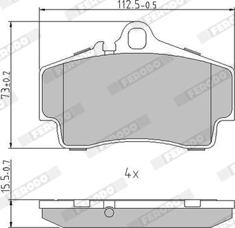 Ferodo FDB1308 - Тормозные колодки, дисковые, комплект autospares.lv