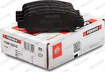 Ferodo FDB1333-D - Тормозные колодки, дисковые, комплект autospares.lv