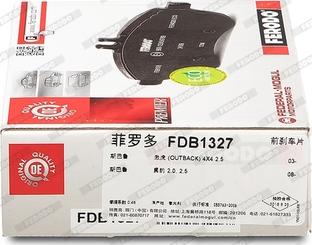 Ferodo FDB1327 - Тормозные колодки, дисковые, комплект autospares.lv