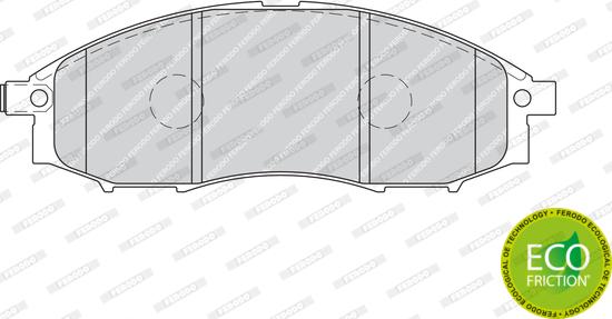 Ferodo FDB1745 - Тормозные колодки, дисковые, комплект autospares.lv