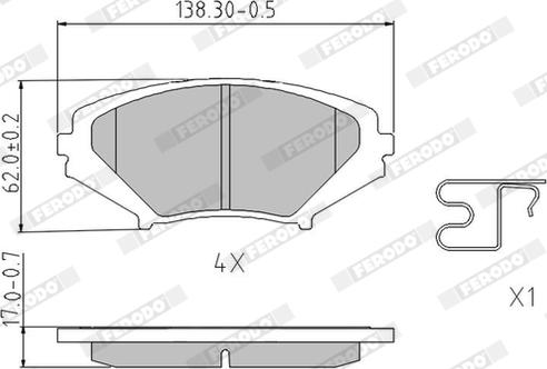 Ferodo FDB1758 - Тормозные колодки, дисковые, комплект autospares.lv