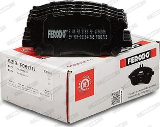 Ferodo FDB1715 - Тормозные колодки, дисковые, комплект autospares.lv