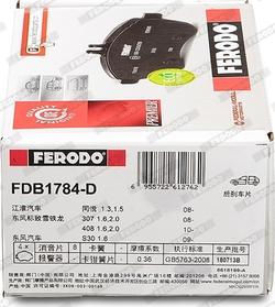 Ferodo FDB1784-D - Тормозные колодки, дисковые, комплект autospares.lv