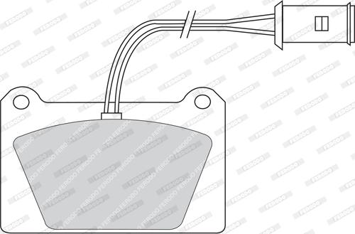 Ferodo FDB842 - Тормозные колодки, дисковые, комплект autospares.lv