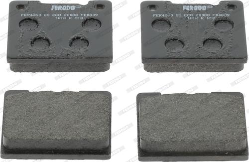 Ferodo FDB809M - Тормозные колодки, дисковые, комплект autospares.lv