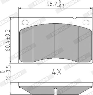 Ferodo FDB813 - Тормозные колодки, дисковые, комплект autospares.lv