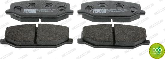 Ferodo FDB396 - Тормозные колодки, дисковые, комплект autospares.lv