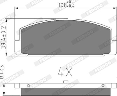 Ferodo FDB372 - Тормозные колодки, дисковые, комплект autospares.lv