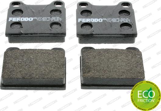 Ferodo FDB2M - Тормозные колодки, дисковые, комплект autospares.lv