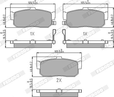 Ferodo FDB796 - Тормозные колодки, дисковые, комплект autospares.lv