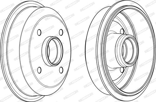 Ferodo FDR329197 - Тормозной барабан autospares.lv