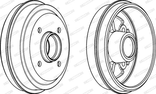 Ferodo FDR329121 - Тормозной барабан autospares.lv