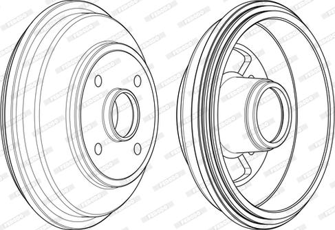 Ferodo FDR329808 - Тормозной барабан autospares.lv