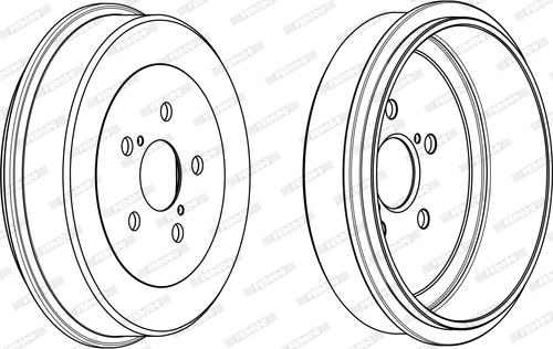 Ferodo FDR329350 - Тормозной барабан autospares.lv