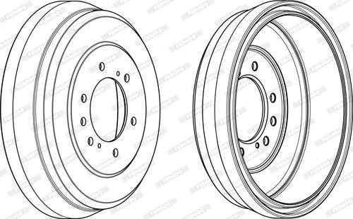 Ferodo FDR329306 - Тормозной барабан autospares.lv