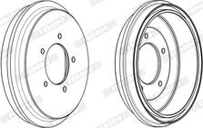 Ferodo FDR329310 - Тормозной барабан autospares.lv