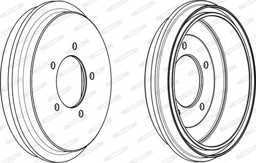 Ferodo FDR329310 - Тормозной барабан autospares.lv