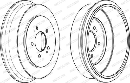 Ferodo FDR329334 - Тормозной барабан autospares.lv