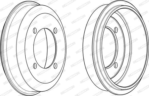 Ferodo FDR329321 - Тормозной барабан autospares.lv