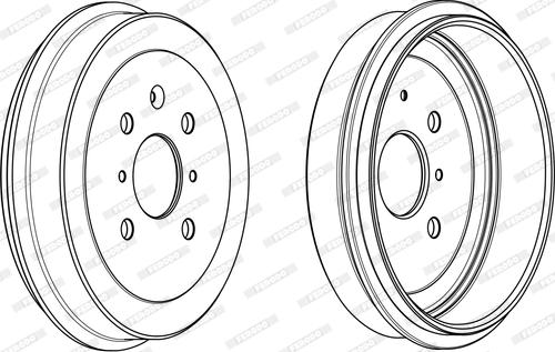 Ferodo FDR329265 - Тормозной барабан autospares.lv